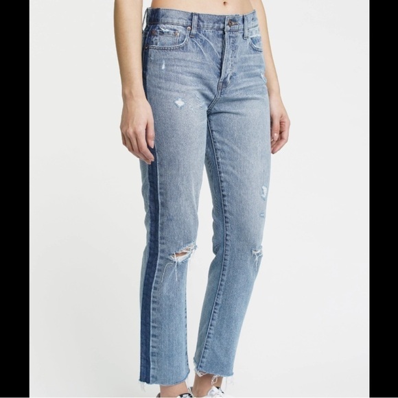 Pistola Charlie Jeans City Limits Wash Distressed Raw Hem 24 B2 - Picture 1 of 7